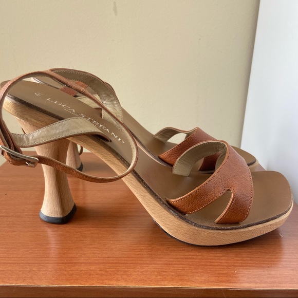 Luca Stefani Italian Leather Ankle Strap Sandals - Picture 5 of 11